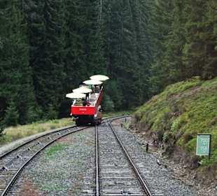 Der Cabriowagen an der Ausweiche