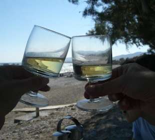 In einer Taverne am Strand