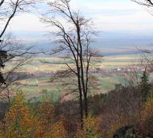 Blick im unteren Drittel des Weges gen Osten