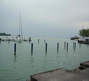 Blick vom Hafen