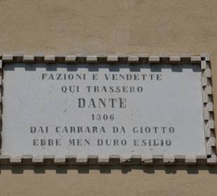 Hinweisschild für Dante