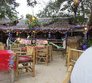 Früh am Abend das leere Restaurant