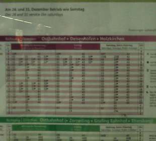 Abfahrzeiten der S Bahn