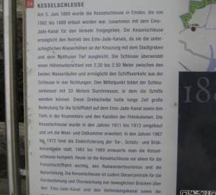 Kesselschleuse - Infotafel vor Ort