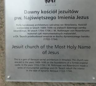 Namen-Jesu-Kirche Info-Tafel