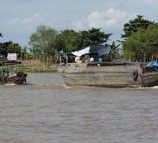 Auf dem Mekong unterwegs