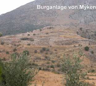 Gesamtansicht der Burg von Mykene
