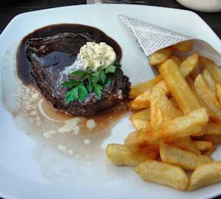 Rumsteak im Restaurant des Hautschalthauses