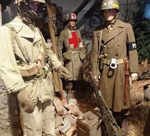 Diorama aus amerikanischem Soldatenalltag