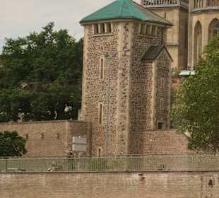 Blick zum Fürstenwall und Turm Kiek in de Köken