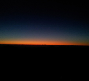 Bevorstehender Sonnenaufgang am Mosesberg 