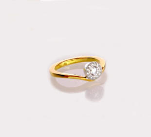 Zierlicher Ring, 18kt rosé gold