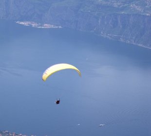 Widok z Monte Baldo na jezioro Garda