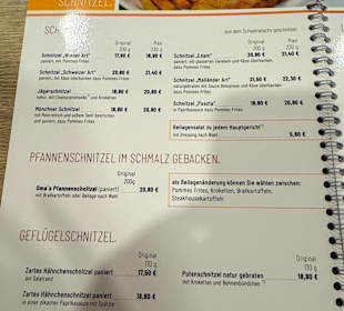 Speisekarte 