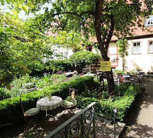 Blick in einen lauschigen Garten