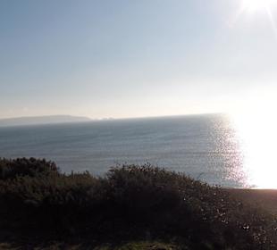 Reflejo del sol y el agua