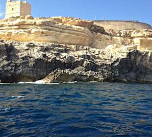Steilküste bei der Blauen Grotte