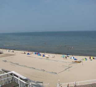 Strand von Sellin Seebrücke - links
