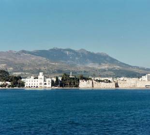 Kos Stadt, Blick auf Kos Stadt mit Johanniter Kastell