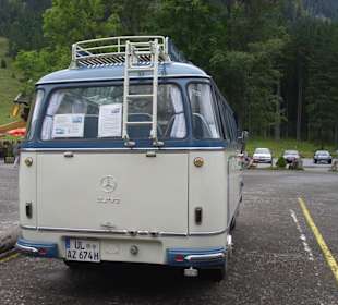 Ein Oldtimer fährt auch zum See