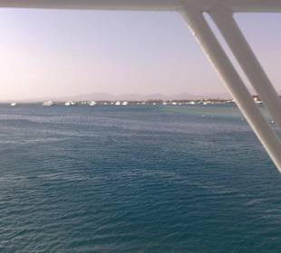 Blick zurück vom Schiff