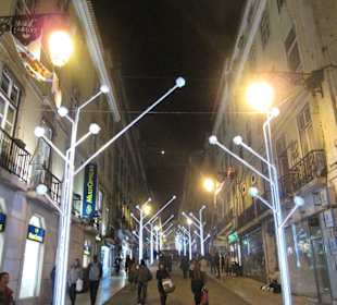 Weihnachtsbeleuchtung in Lissabon