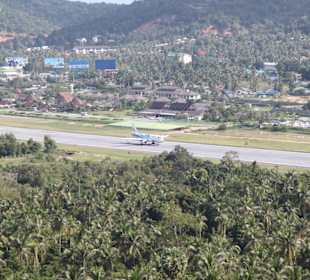 Blick zum Flughafen