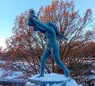 Der Figurenpark im Schnee