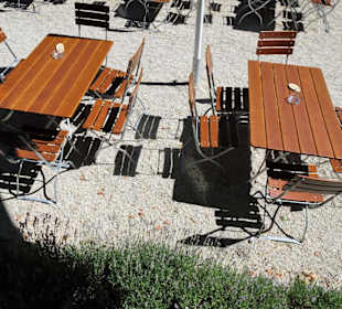 Im Biergarten vom Brauereigasthof Bräuwerck