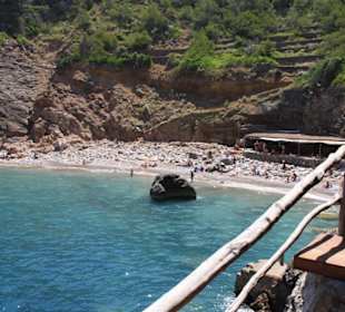 Blick vom Restaurant auf die Bucht