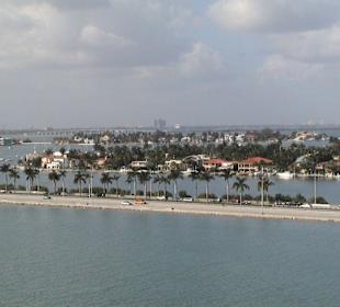 Straßen/Brücken von Miami nach Miami Beach