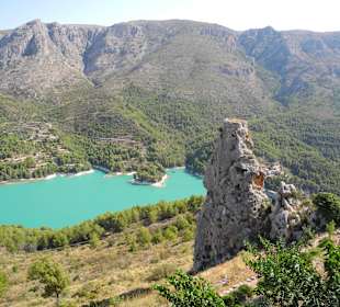 Aussicht auf schönen Stausee