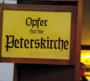 Info im inneren der Kirche