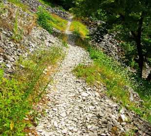 Fußweg zum weiteren Anstieg