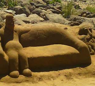 Mr Simpson am Strand von Maspalomas