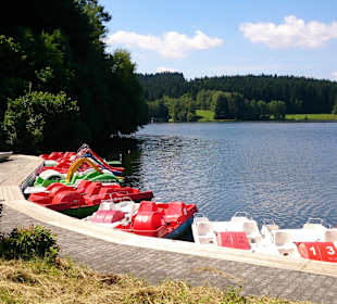 Tretboote am Rannasee
