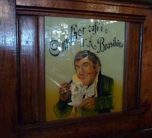  Schild im Cafe Brasileira