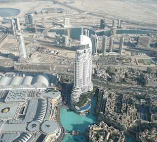 Blick vom 126. Stock vom Burj Khalifah