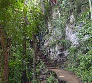 Treppen und Weg zum Wasserfall