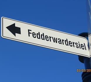 Wegweiser nach Fedderwardersiel