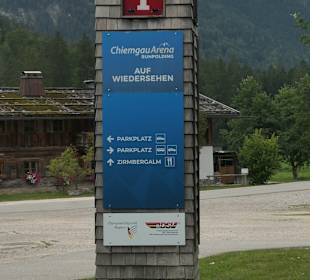 Beim Biathlon-Stadion von Ruhpolding
