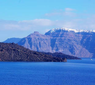 Santorin selbst im Bild Landschaft, Stadt