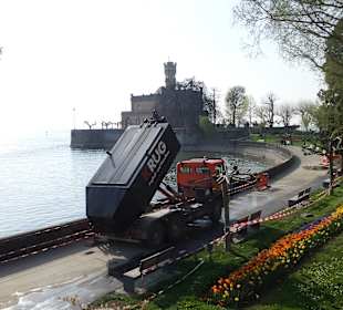 An der Promenade wir gearbeitet....Schade
