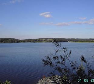 Blick vom Naturfreibad auf den See