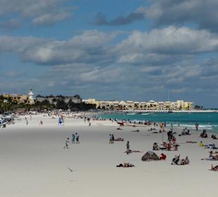 Blick Strand Playa del Carmen