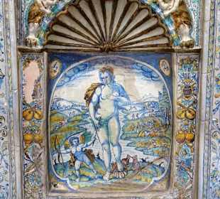 Kachelofen im Jagdzimmer