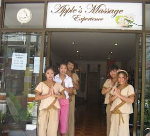 Entrance to Apples Spa Welcome wit friendly smile