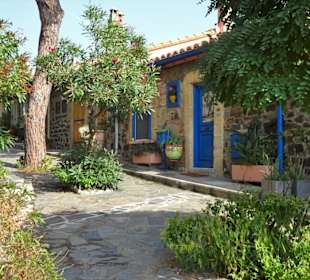 N den Gassen der Altstadt von Collioure