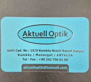 Aktuell optik visiten karte