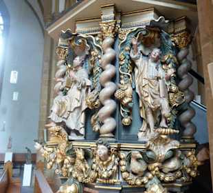 Details der Barockkanzel